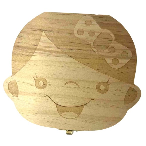 Hand Crafted Wooden Tooth‎ Fairy Umbilical Cord Lanugo Keepsake Box Unique Weird - Picture 1 of 7